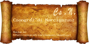 Csongrádi Narcisszusz névjegykártya